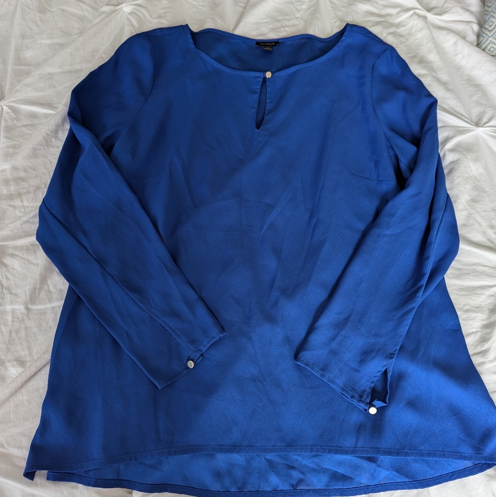 Ann Taylor Royal Blue Blouse XL